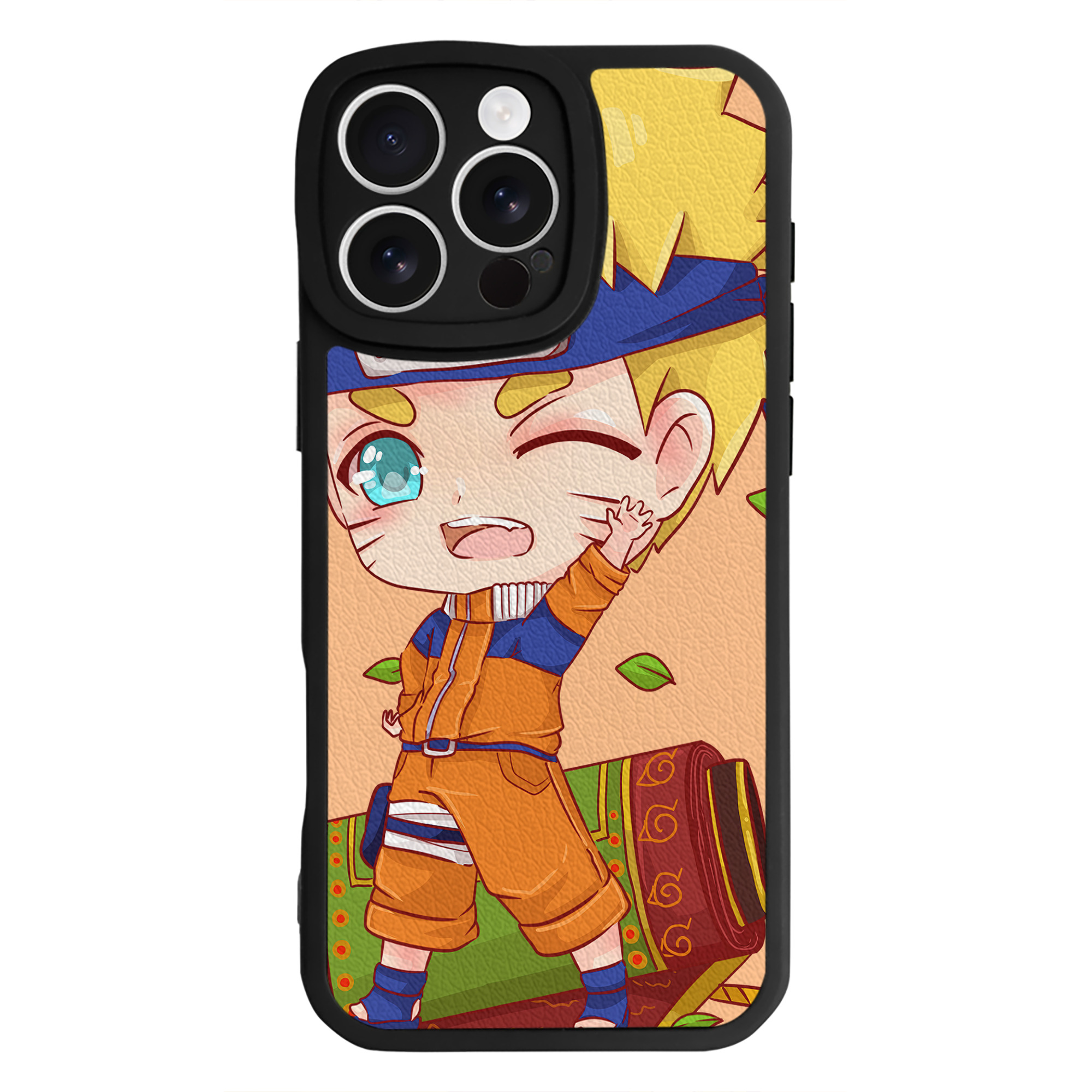 （画像用） NARUTO -ナルト- NARUTO -ナルト- 疾風伝 【iPhone 16シリーズ対応】シリコンスマホケース（レザー調） 材質：シリコン